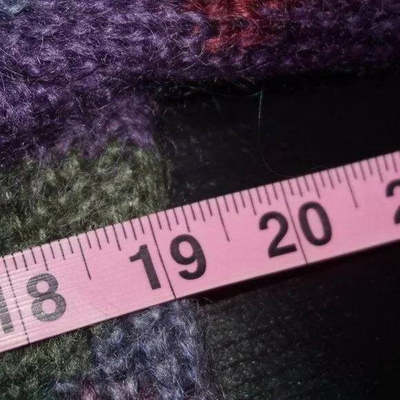 Vintage 90s Hand Knit Mohair Cardigan Sweater - Picture 5 of 6